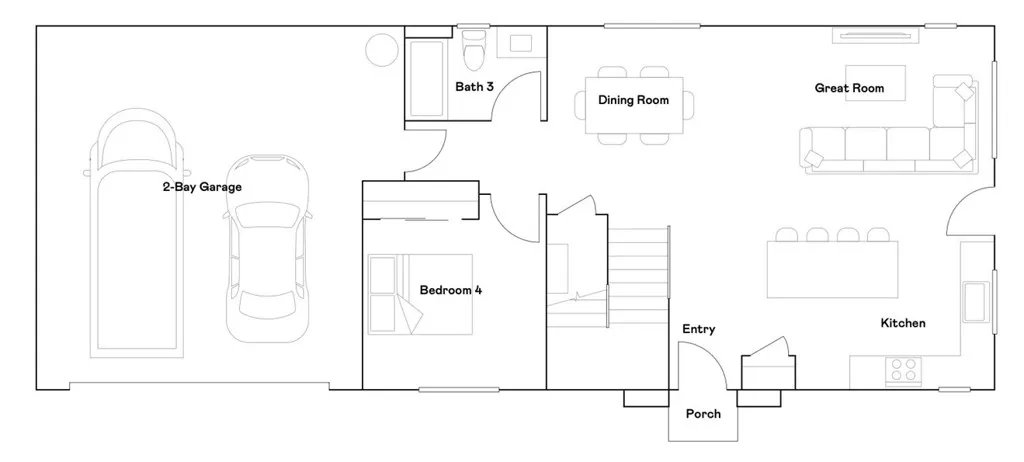 Residence 4 - level 1 floorplan
