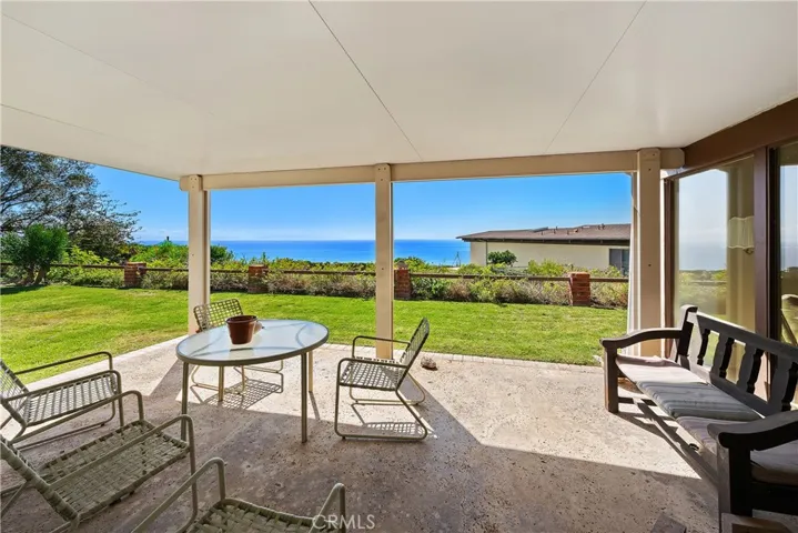 Patio with view towards Catalina