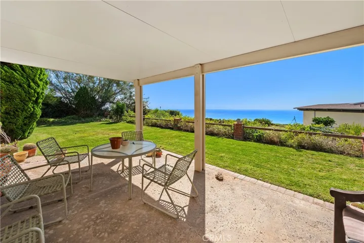 Patio with view towards Catalina