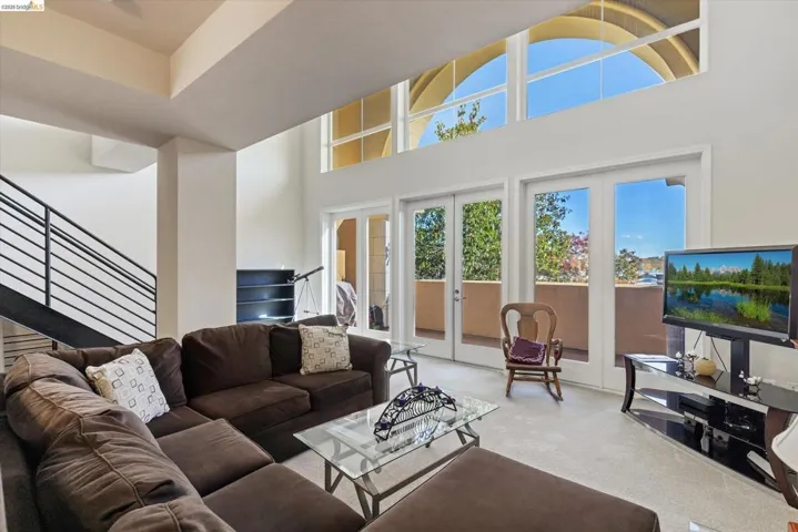Living area with french doors