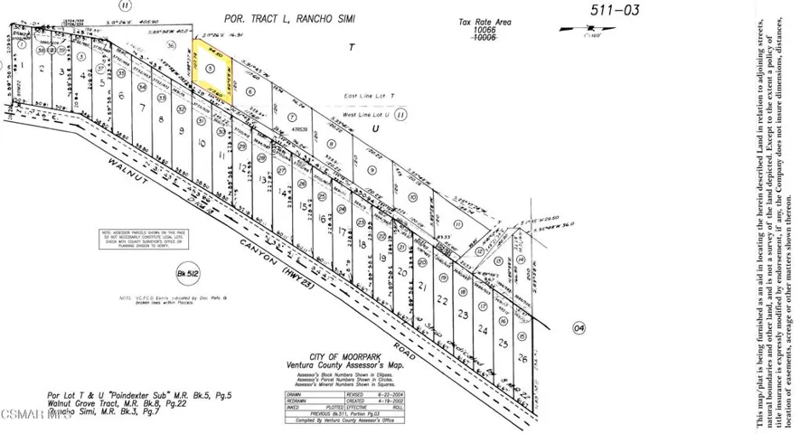 Assessors map 511-0-030-050 highlighted