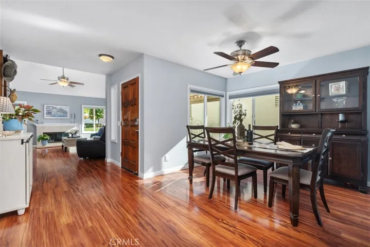 Dining room area adjacent to living room area