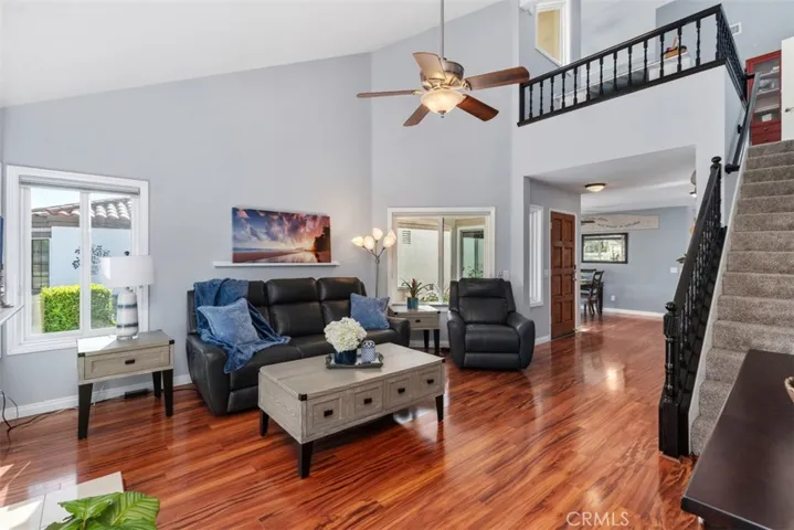 Living Room with high ceilings
