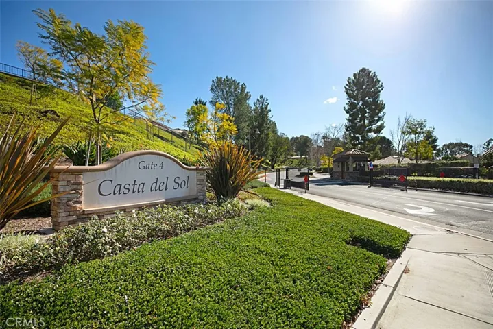 Gate #4 at Alicia Parkway & Calle Azorin entry into Casta del Sol gated community