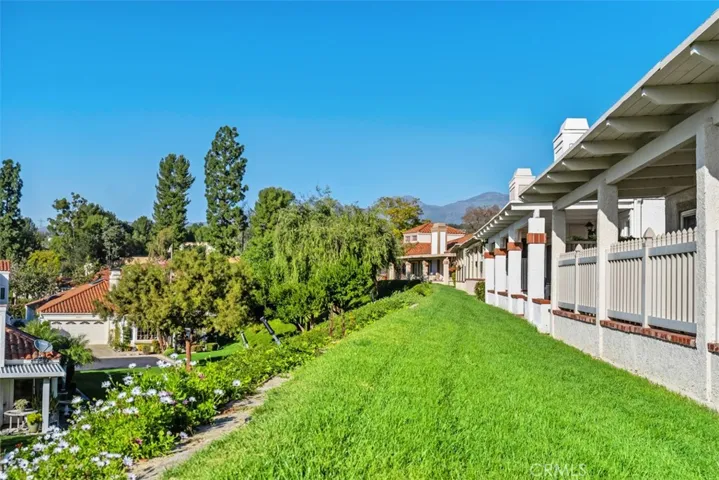 Nice size green belt outside back patio maintained by HOA