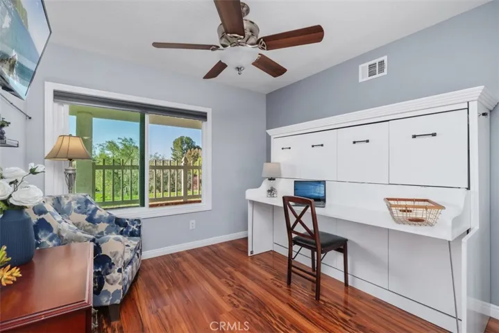 Bedroom #2 Downstairs with Desk/Murphy Bed and outstanding views