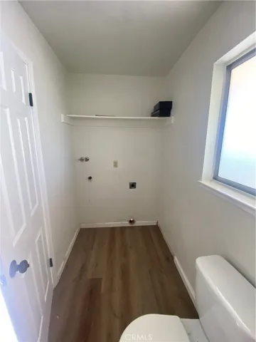 Laundry area in front bathroom