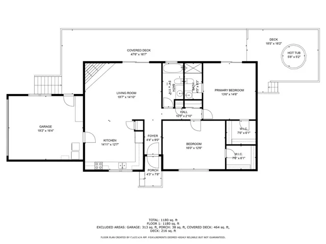 Approximate floor plan.
