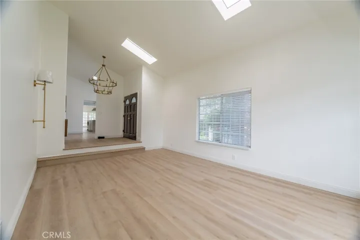 Sunken Living Room Looking at Front Entry
