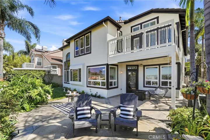 Backyard with Firepit, Covered Patio & Water Feature