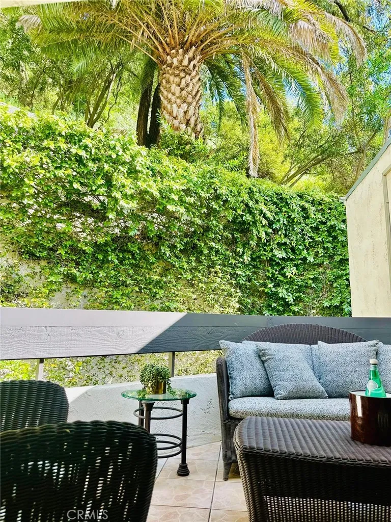 Back balcony - tucked into the hillside of Bel Air