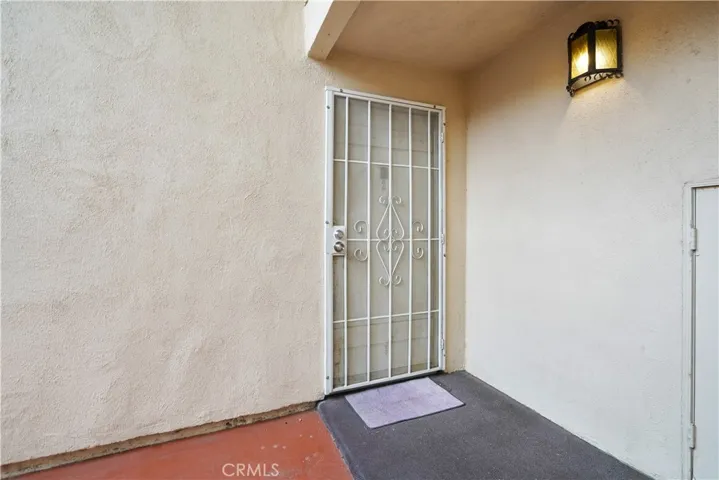 The entrance door of the unit