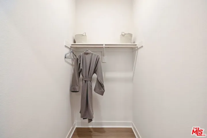 Model home walk-in closet for