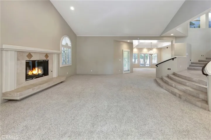 Living room with AI-gen'd flames