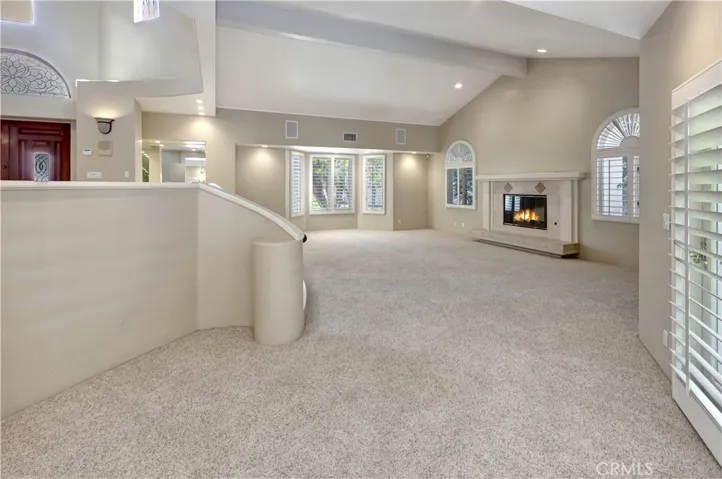 Living room with AI-gen'd flames