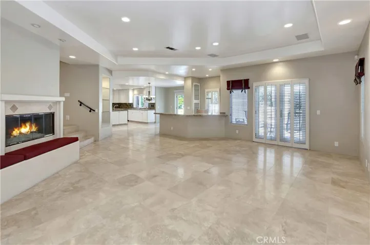 Family Room off the kitchen - with AI-flames