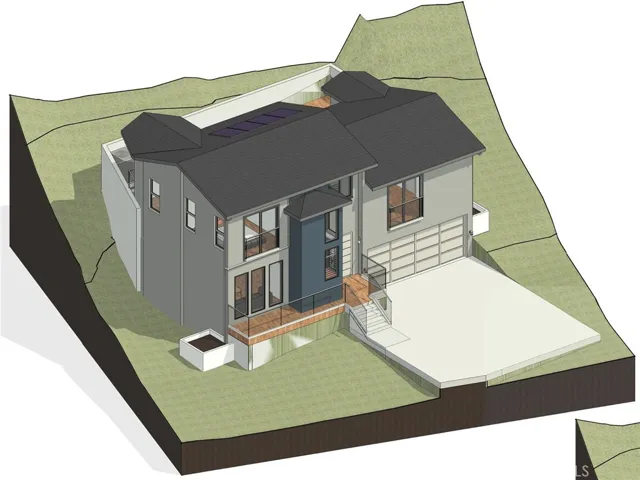 3D mass of the architectural 3D modeling. – for illustrative purposes only.

