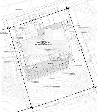 Screenshot of site plan from the architectural drawings – for reference only

