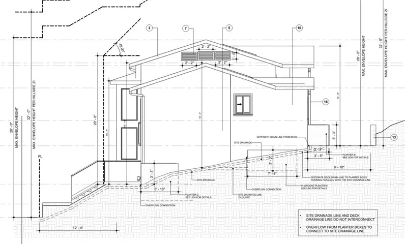 Screenshot of elevations from the architectural drawings – for reference only

