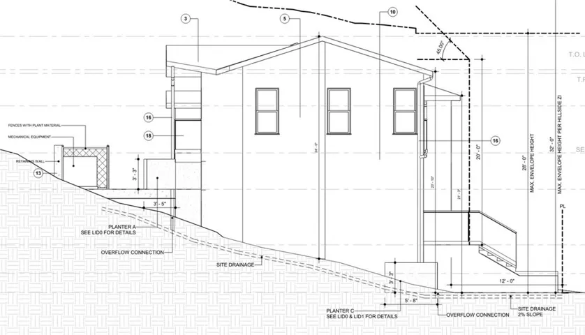 Screenshot of elevations from the architectural drawings – for reference only


