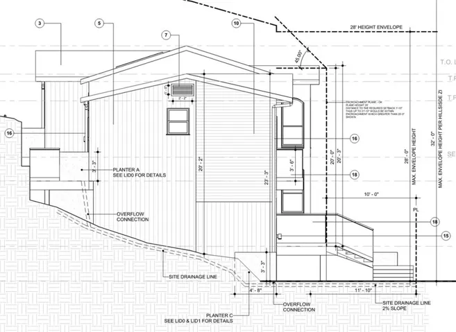 Screenshot of elevations from the architectural drawings – for reference only