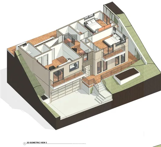 Architectural 3D massing model