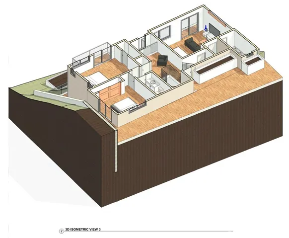 Architectural 3D massing model