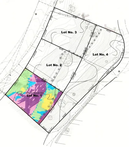 Screenshot from slope analysis from the architectural drawings – for reference only