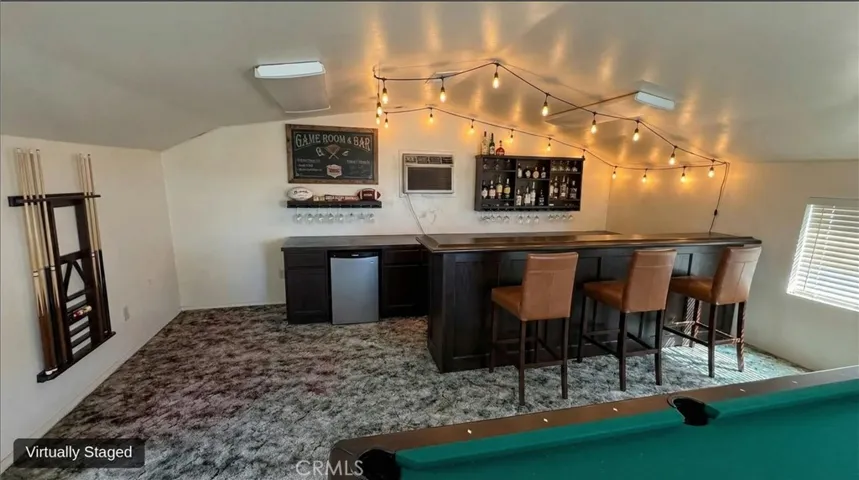 Virtually staged game room