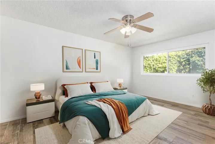 Virtually staged primary room