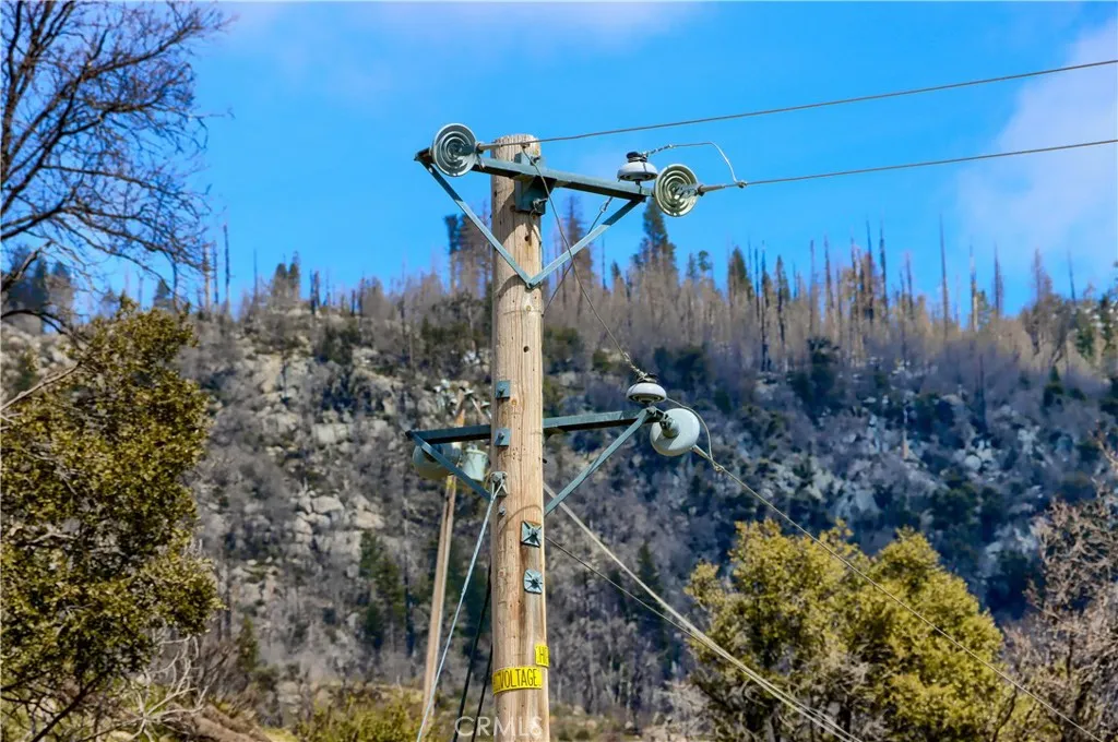 Power pole on property