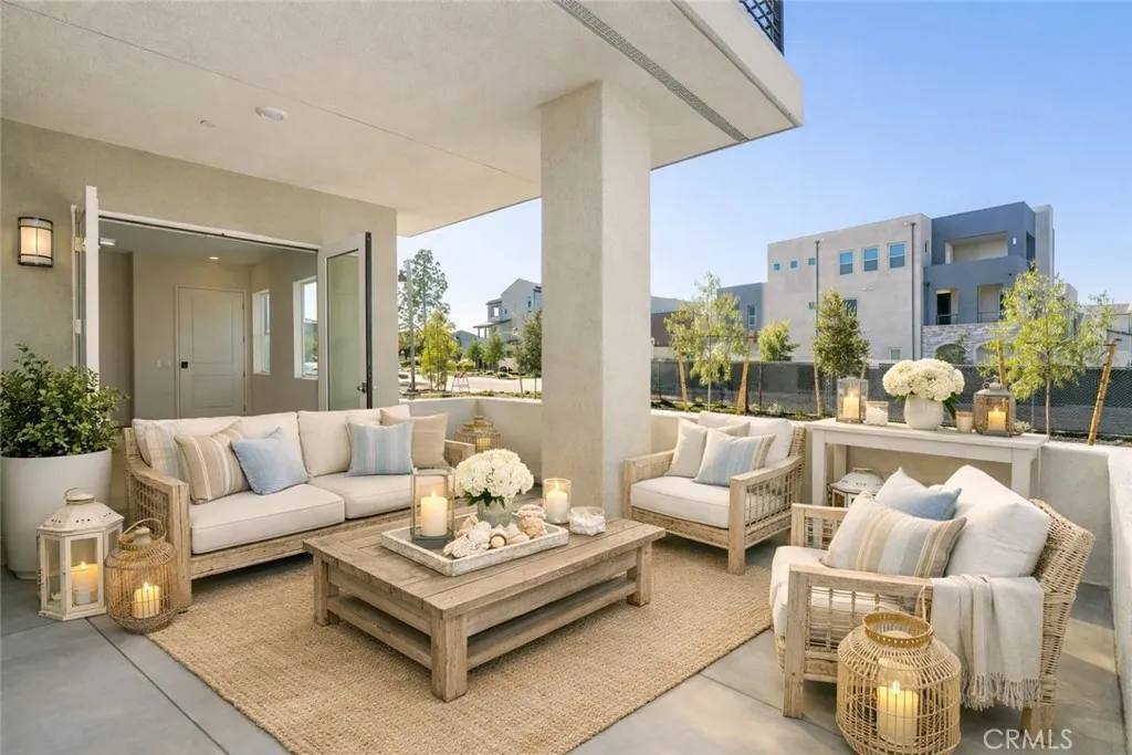 Virtually staged 1st floor balcony