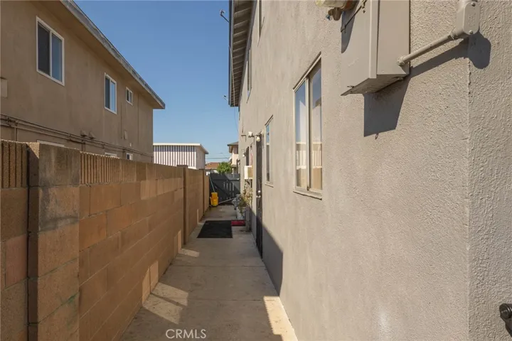 Brick fence. Laundry