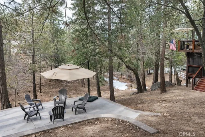 Outdoor entertainment area.