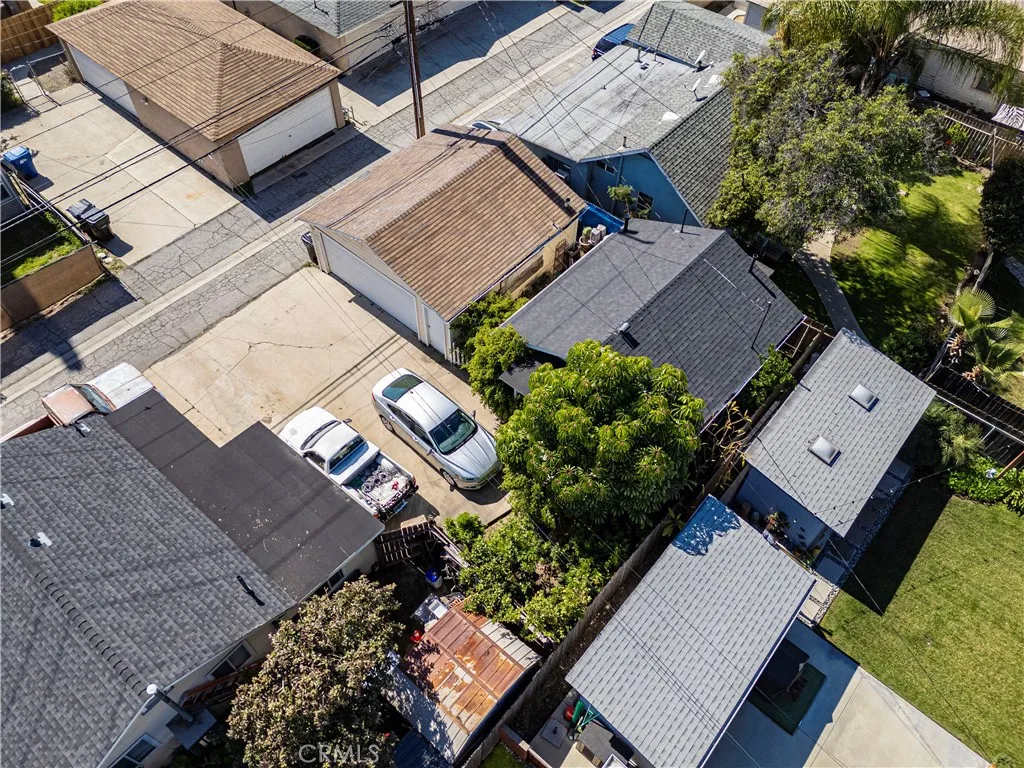 Drone view of Unit #3 and 2 car garage