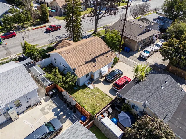 Drone view of Unit#1 backyard area
