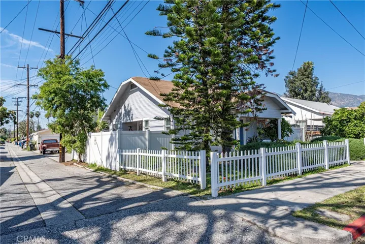 Street view of three units, alley access