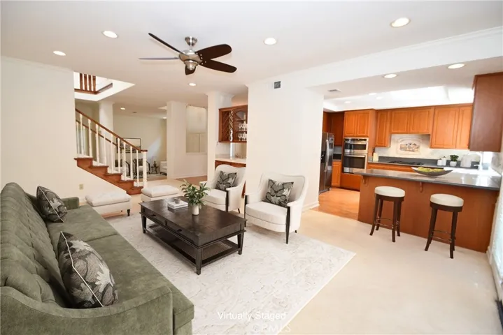 Virtually Staged Family Room