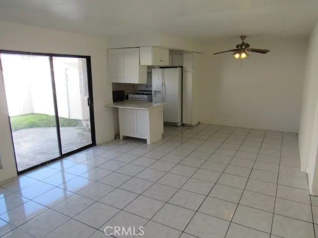 family room and kitchen