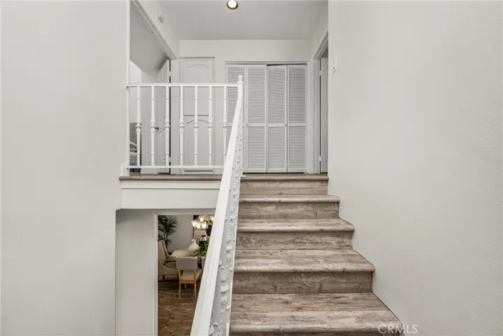 Just a few short steps lead to the upper level