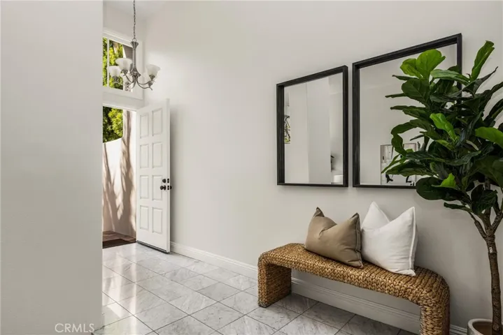 Looking from the entrance into the foyer