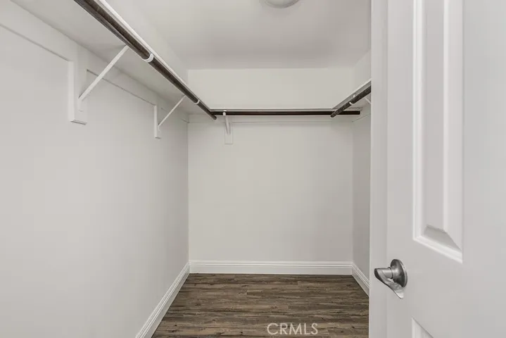 Spacious walk-in closet in the primary suite