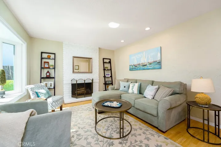 Living room offers lots of natural light.
