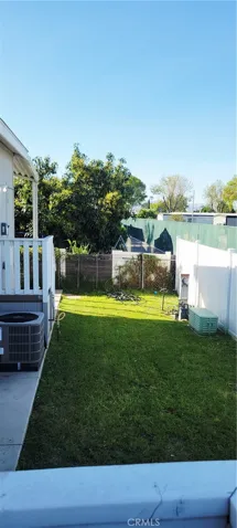 Back Yard with White Fence
