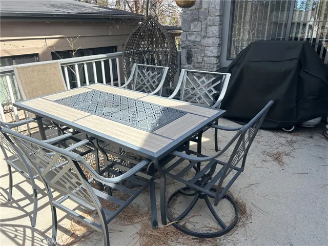 Patio furniture will stay in the front patio