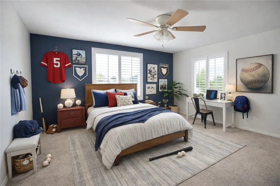 boys bedroom.VIRTUALLY STAGED