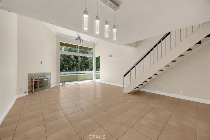 Looking from dining area towards patio