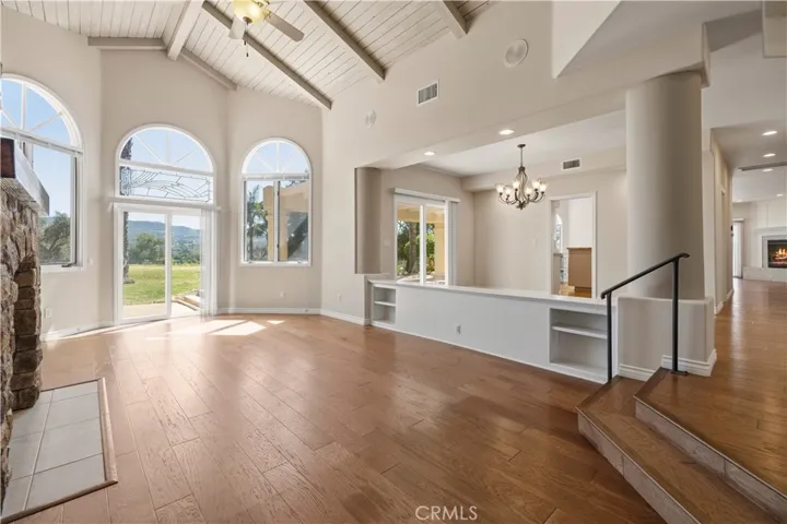 Fire in fireplace altered