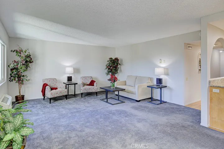 Property is unfurnished - staging furniture in photo.