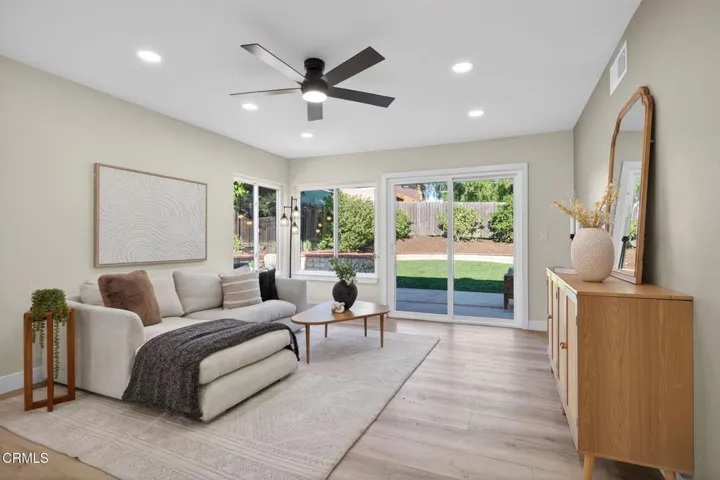 Living Room with Backyard Access